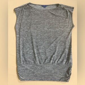 Apt. 9 Gray Short Sleeve Banded waist women’s Top